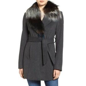 Sam Edelman charcoal grey wool coat